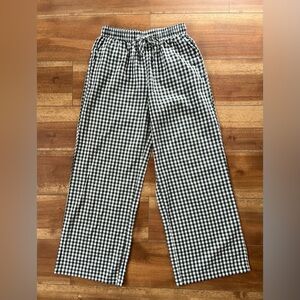 Lomon Women’s Green and White Gingham Pants